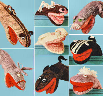 Animals Hand Puppets Knitting Pattern
