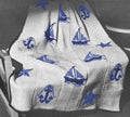 Sailboat Afghan Crochet Embroidery Pattern