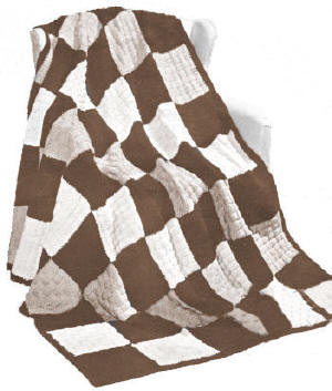 Checkerboard Afghan Knitting Pattern