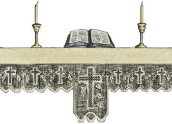 Cross Altar Cloth Edging Filet Crochet Pattern