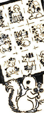 Baby Animals Appliques or Embroidery Quilt Transfer Pattern