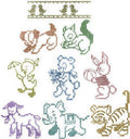 Baby Animals Appliques or Embroidery Transfer Pattern
