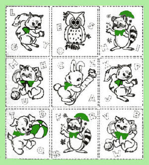 Cute Animals Appliques or Embroidery Quilt Transfer Pattern
