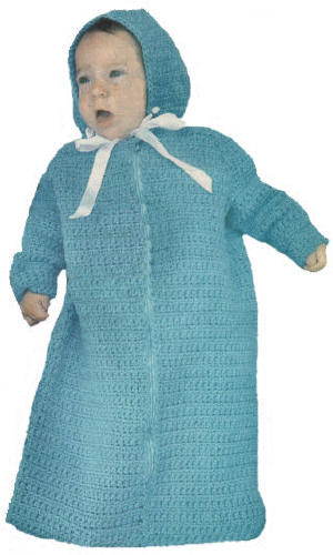 Baby Bunting with Cap Crochet Pattern 6-18M