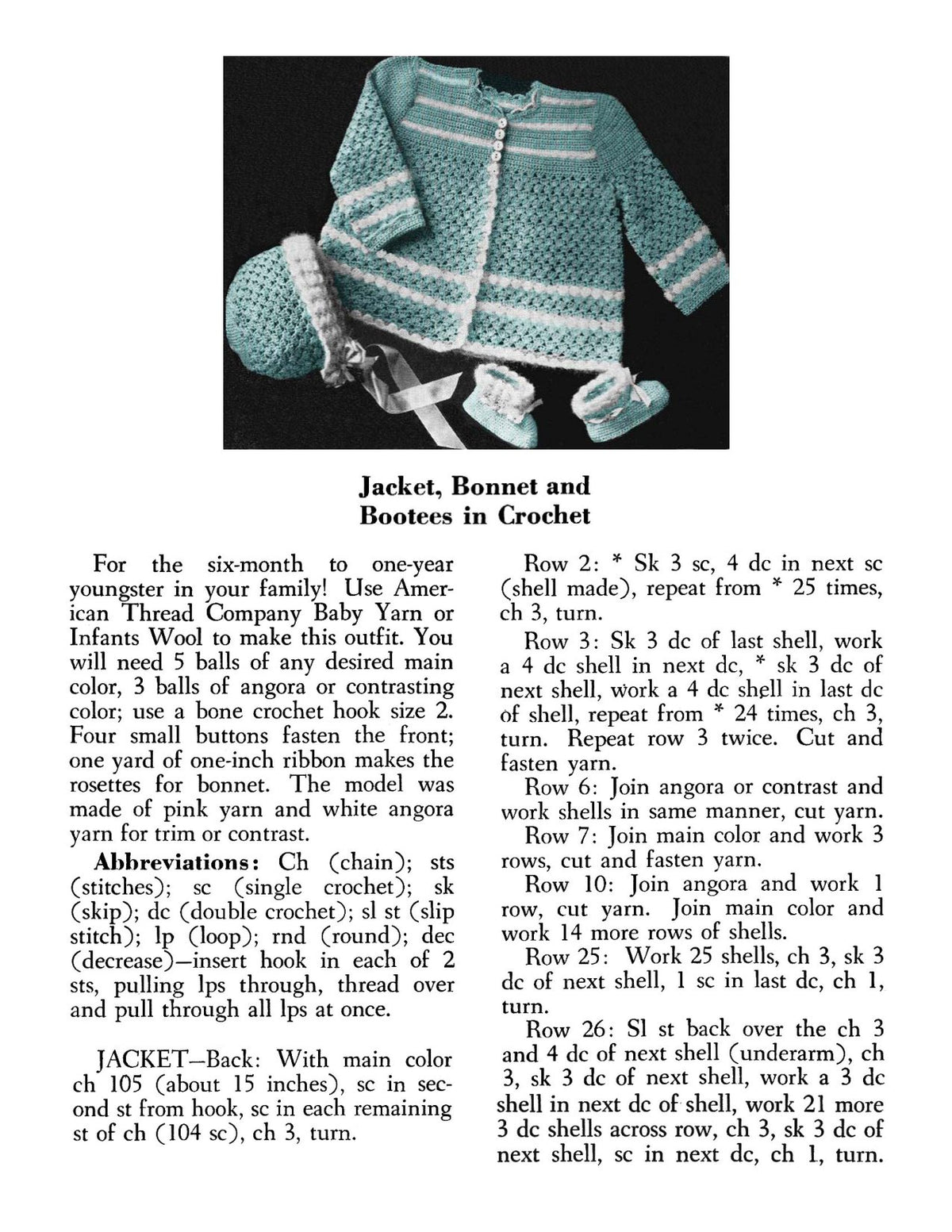 Baby Outfit Crochet Pattern