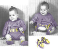 Baby Outfit with Bunny Embroidery Knitting Pattern 8 mos