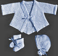 Baby Sweater, Bonnet & Booties Knitting Pattern Sz 3 mos