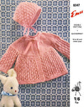 Baby Sweater & Bonnet Knitting Pattern Sz 18-24 mos