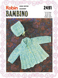 Baby Sweater & Bonnet Knitting Pattern Sz 12-24 mos