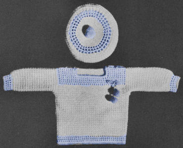 Baby Sweater & Beret Knitting Pattern 1 & 2