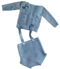 Baby Sweater & Panties with Suspenders Crochet Pattern Sz 1