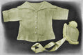 Baby Sweater & Cap Antique Crochet Pattern