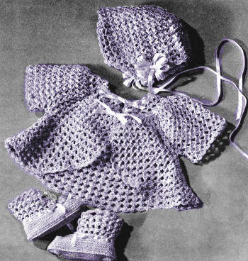 Baby Outfit in Shell Stitch Crochet Pattern