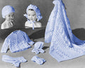 7-Piece Baby Layette Knitting Pattern 3-6M