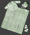 4-Piece Baby Infant Outfit & Blanket Knitting Pattern