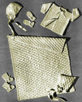 Basket Weave 6-Piece Baby Infant Outfit & Blanket Knitting Pattern