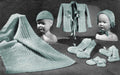 7-Piece Baby Outfit & Blanket Knitting Pattern 3-6M