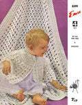 Baby Sweater & Shawl Crochet Pattern Sz 24 mos