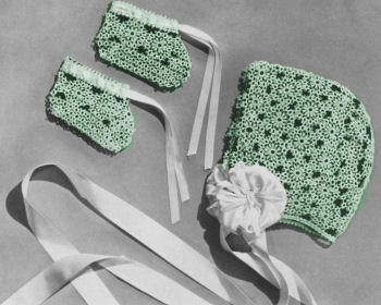 Baby Bonnet & Booties Tatting Pattern