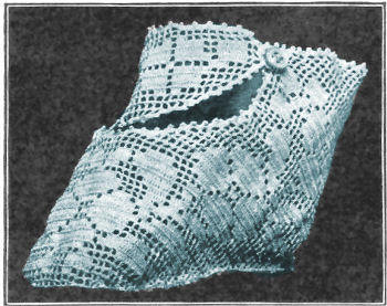 Baby Shoes Antique Filet Crochet Pattern