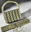 Striped Knitting Bag Thread Crochet Pattern