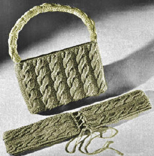 Striped Knitting Bag Thread Crochet Pattern