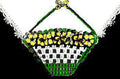 Pansy Flower Basket Applique & Edging Crochet Pattern