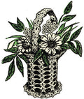 Flower Decorative Basket Crochet Pattern