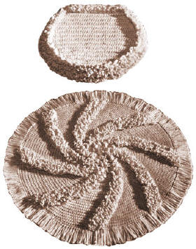 Loop Patterned Bathroom Set Crochet Pattern