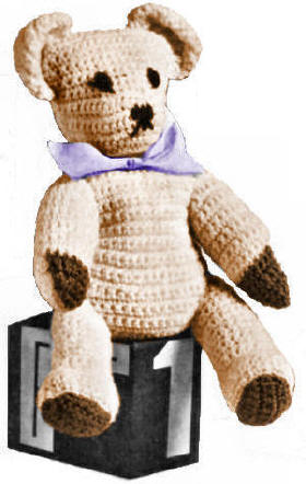 Teddy Bear Stuffed Toy Crochet Pattern 14"
