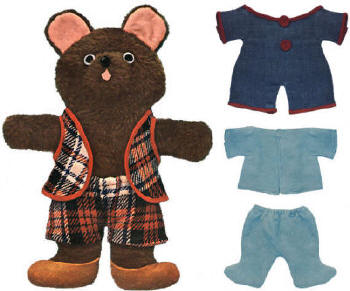 Teddy Bear & Clothes Stuffed Toy Sewing Pattern