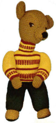Teddy Bear Stuffed Toy Knitting Pattern 13"