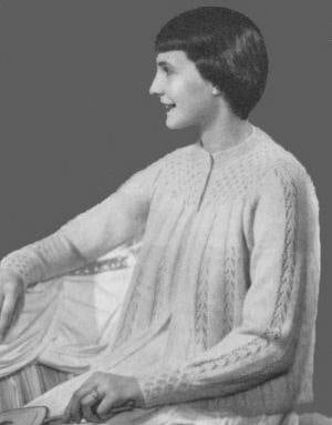Smocked Bed Jacket Knitting Pattern 34-38