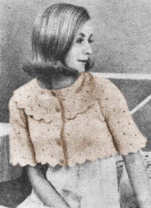 Bolero Bed Jacket Sweater Knitting Pattern 33-36