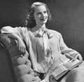 Bed Jacket Sweater in Strips Knitting Pattern Sz M