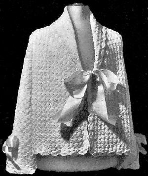 Nightingale Bed Jacket Sweater Crochet Pattern