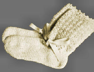 Patterned Bed Socks Slippers Crochet Pattern Sz M