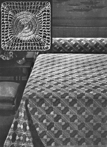 Steeplechase Motif Bedspread Crochet Pattern