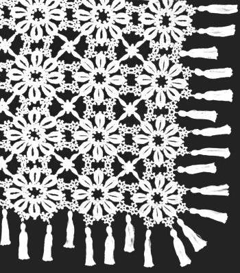 Flower Design Motif Bedspread Crochet Pattern