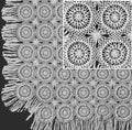 Puff Stitch & Spider Motif Bedspread Crochet Pattern
