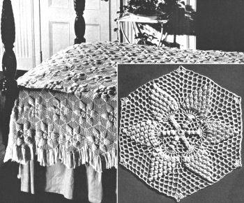 Pineapple Popcorn Motif Bedspread Crochet Pattern