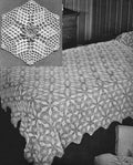 Popcorn Petal Motif Bedspread Crochet Pattern