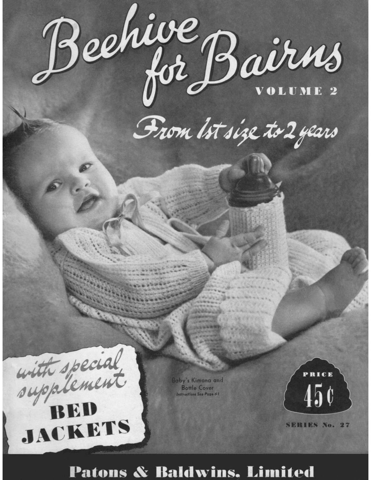 Beehive for Bairns 2 Vintage Knitting Crochet Patterns Book