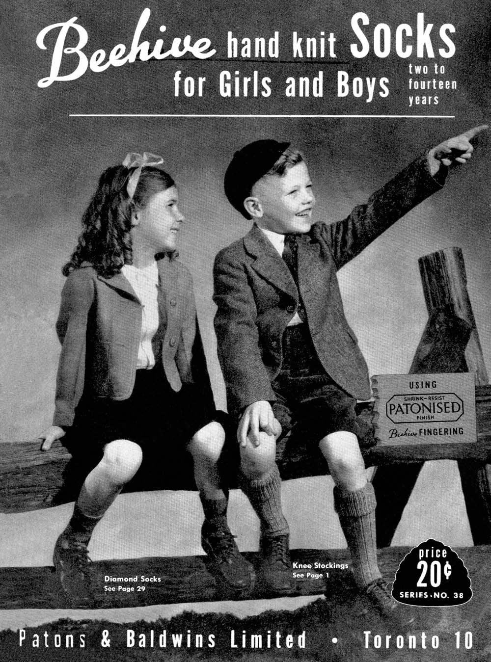Hand Knit Socks Girls and Boys Vintage Knitting Patterns Book