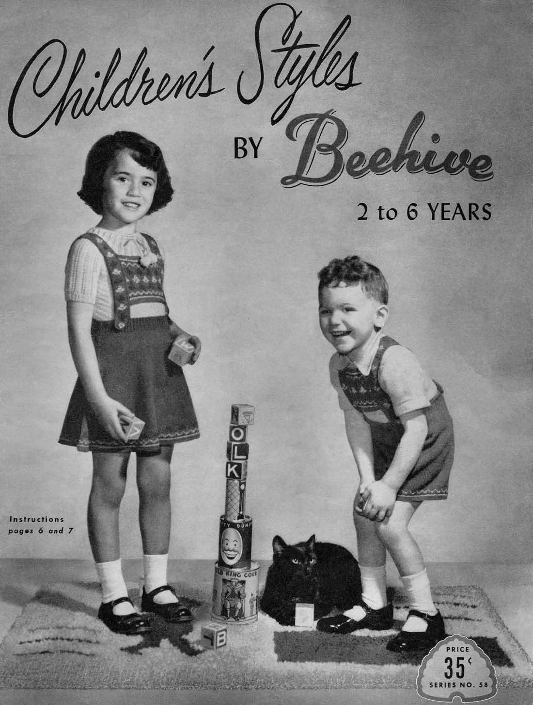 Children's Styles Vintage Knitting Patterns Book 2-6