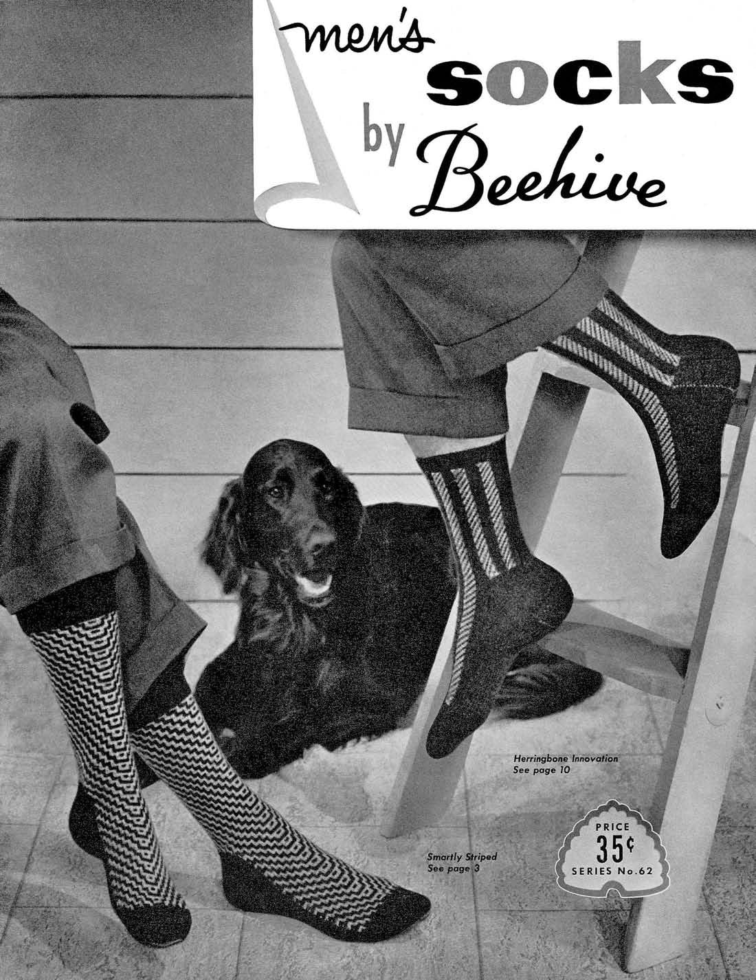 Mens Socks Vintage Knitting Patterns Book