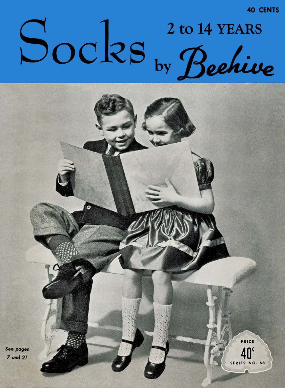 Childrens Socks 2 to 14 Years Vintage Knitting Patterns Book