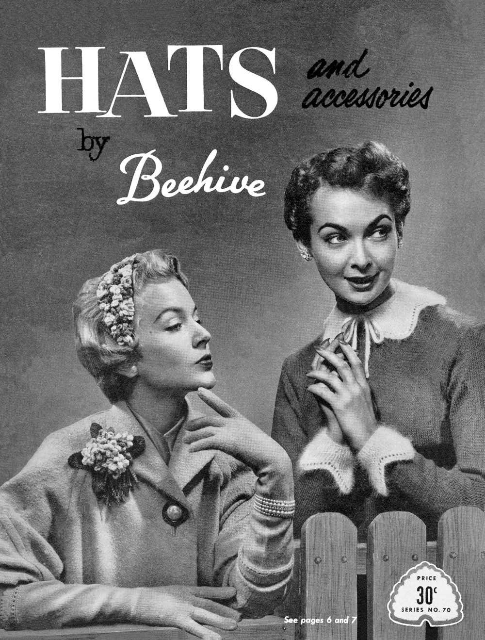 Hats and Accessories Vintage Knitting Crochet Patterns Book