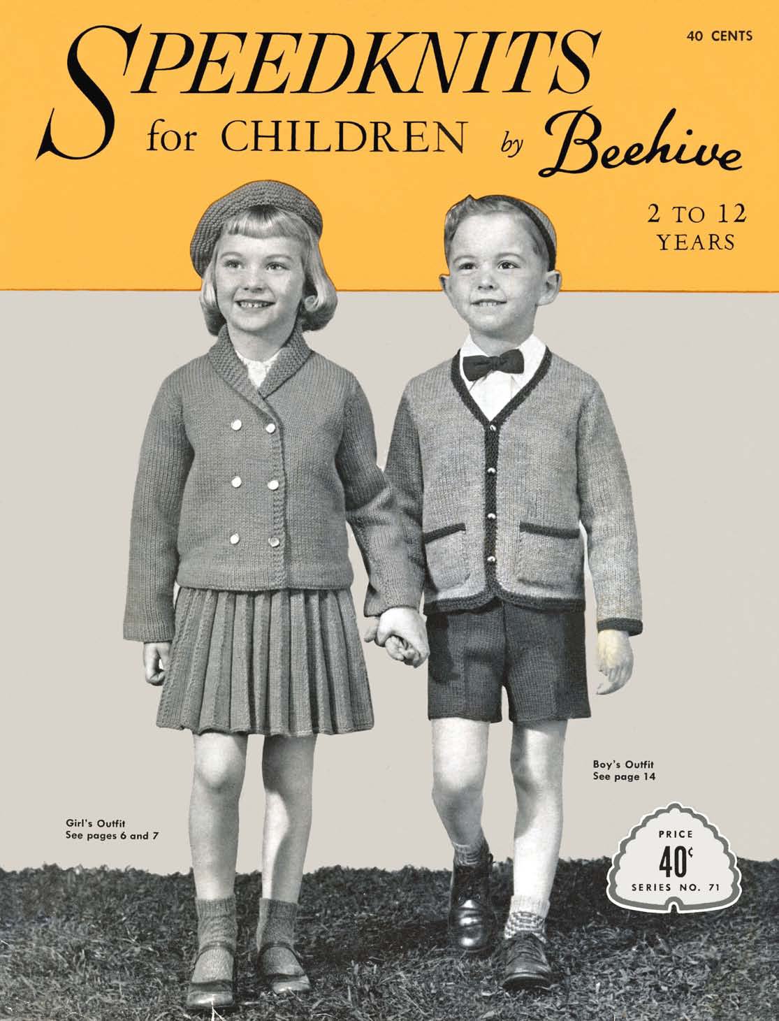 Speedknits for Children 2-12 Vintage Knitting Patterns Book