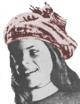 Girls Beret Knitting Pattern S M L